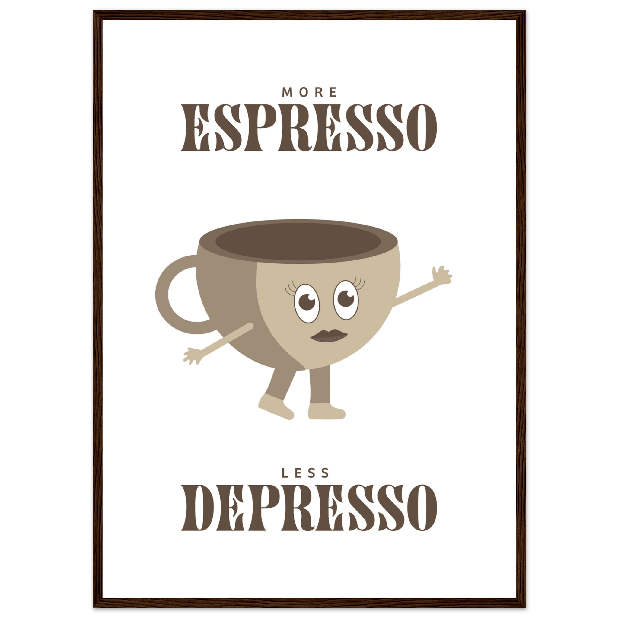More Espresso Less Depresso - Poster - Arthena