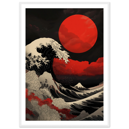 Red Sun over Turbulent Seas - Poster - Arthena