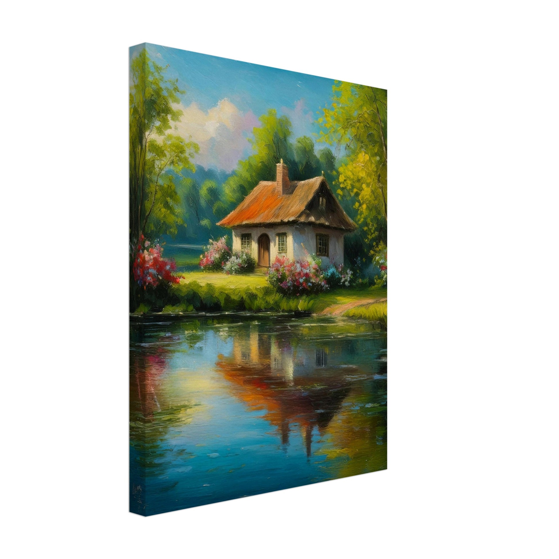 Serenity by the lake - Canvas - Arthena