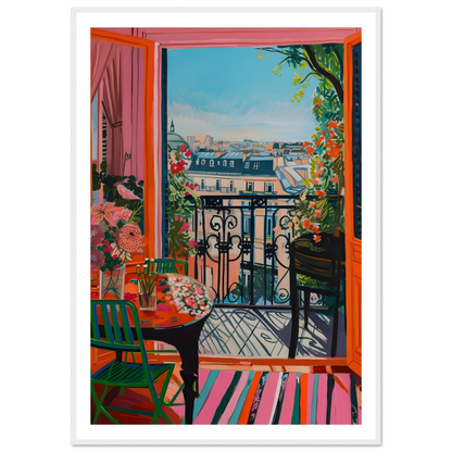 Parisian Balcony Bliss - Poster - Arthena