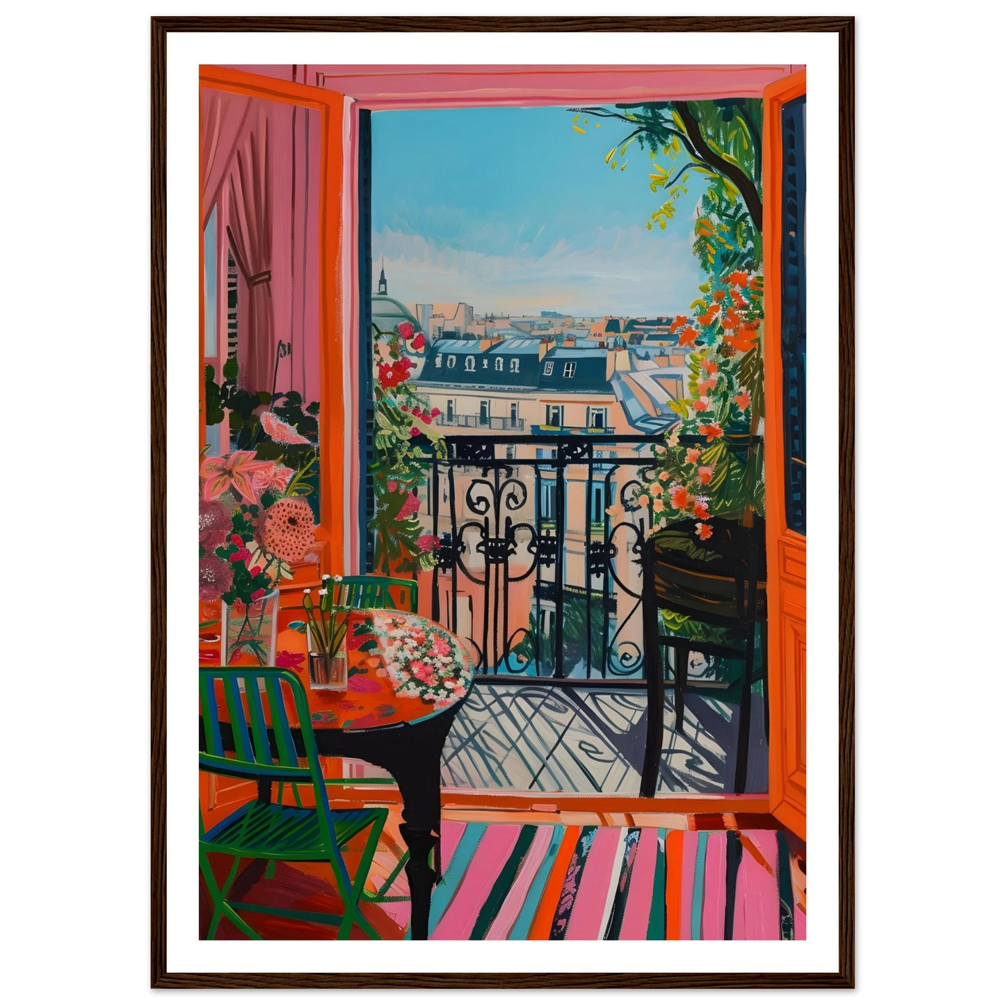 Parisian Balcony Bliss - Poster - Arthena