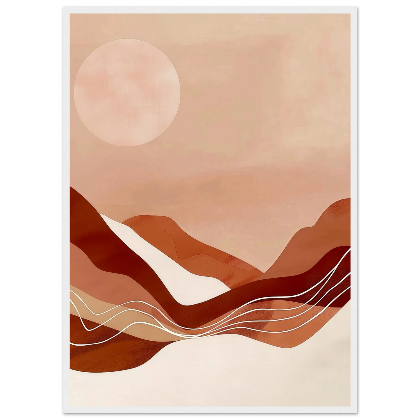 Amber Horizons Moonlit Simplicity - Poster - Arthena