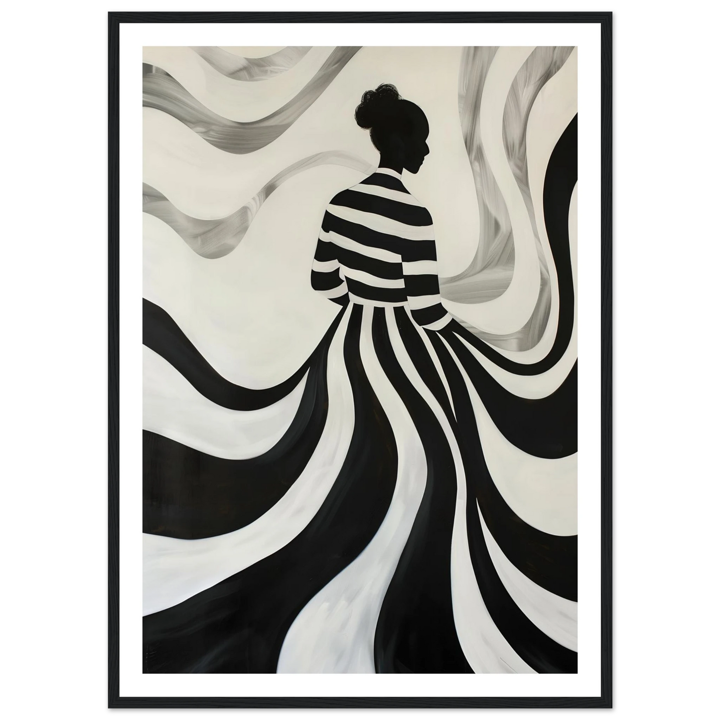 The Striped Silhouette - Poster - Arthena