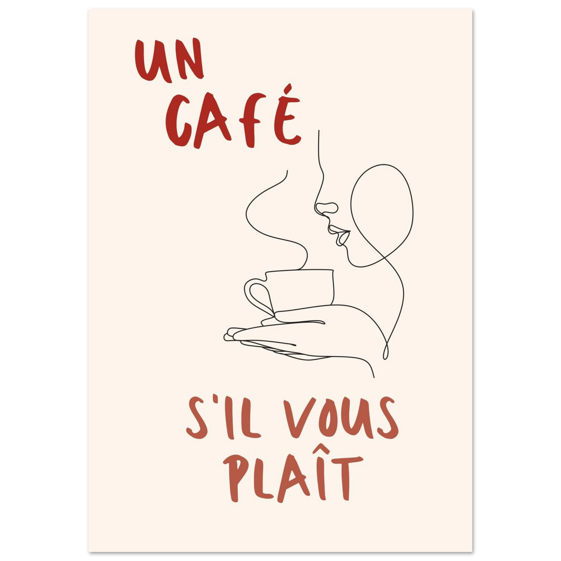 Un Café S'il Vous Plait - Poster - Arthena