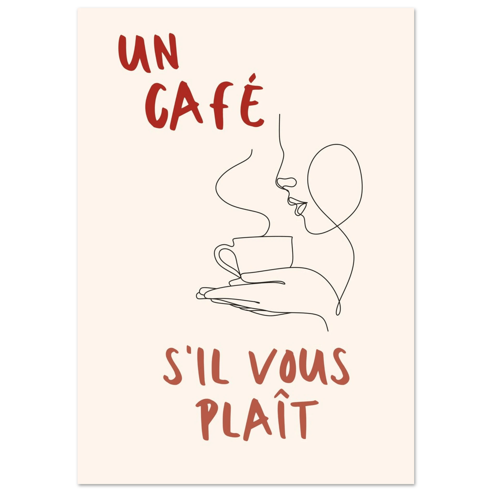 Un Café S'il Vous Plait - Poster - Arthena