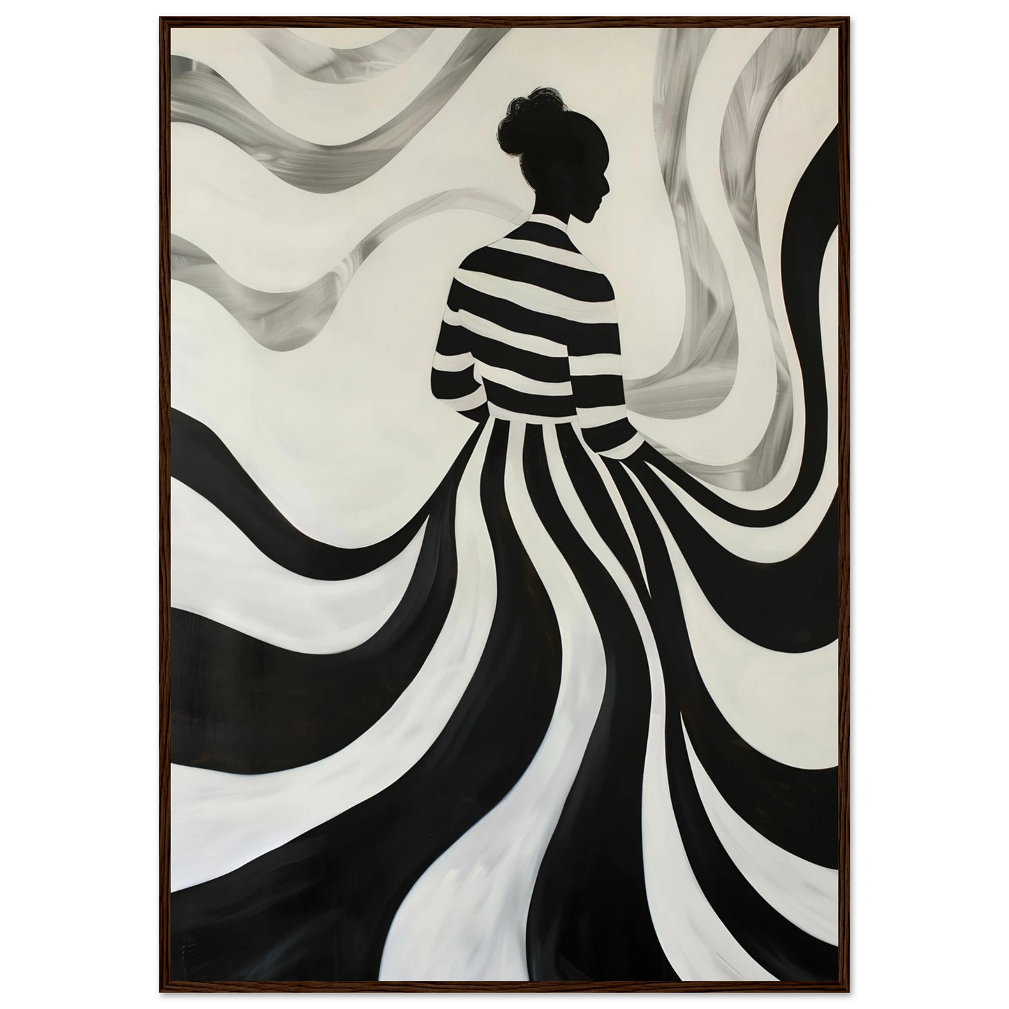 The Striped Silhouette - Poster - Arthena