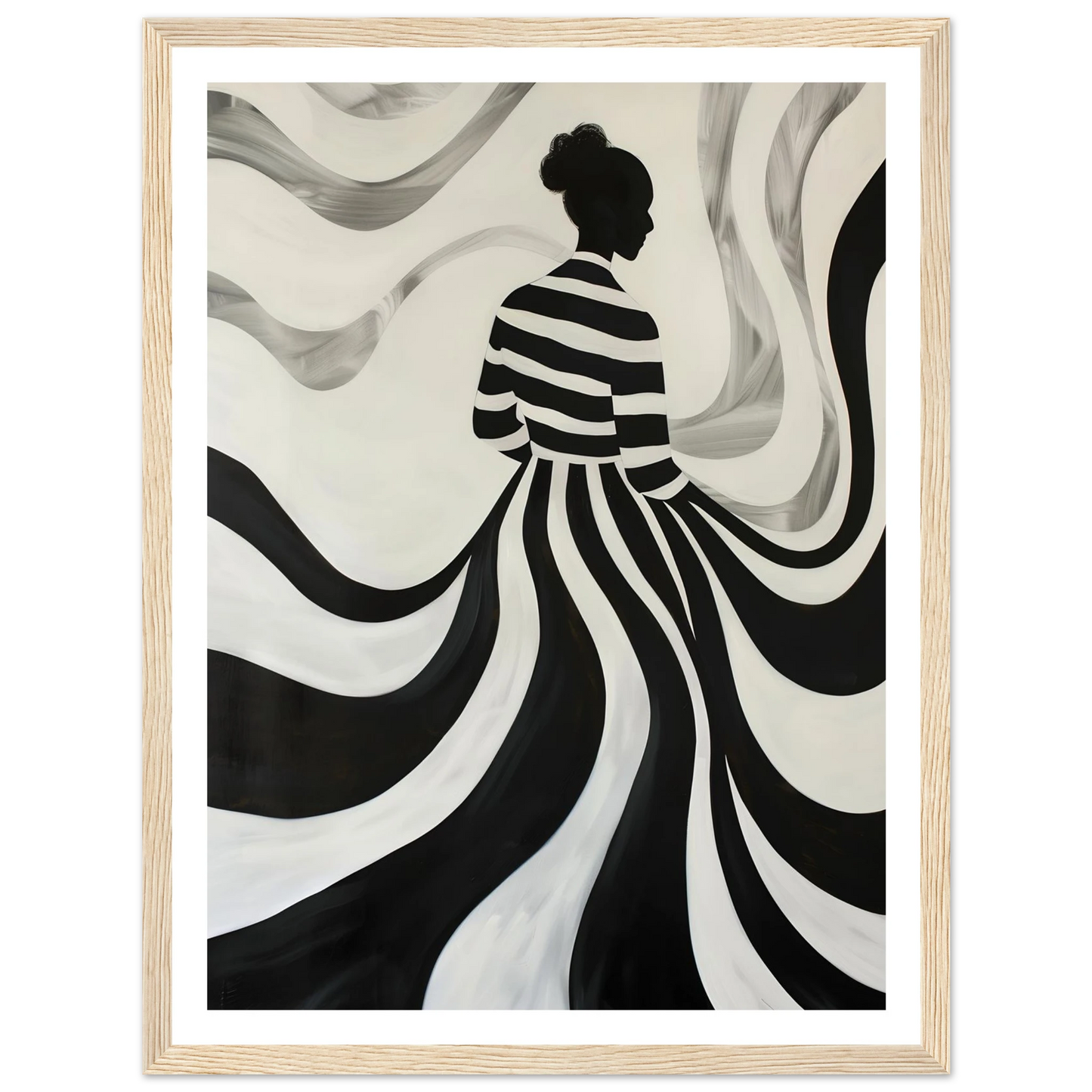 The Striped Silhouette - Poster - Arthena