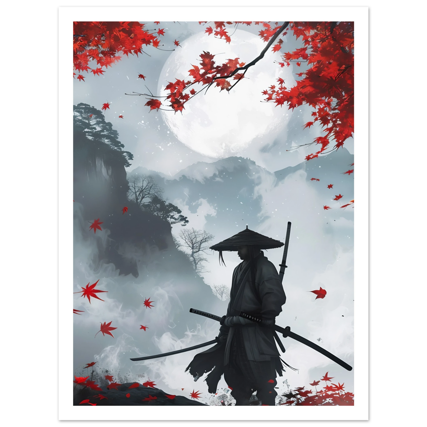 Crimson Leaves - Poster - Arthena
