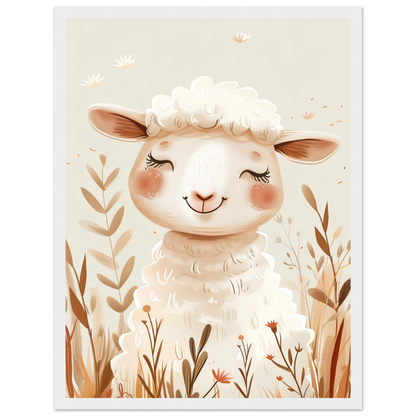 Cute Wooly Sheep - Poster - Arthena