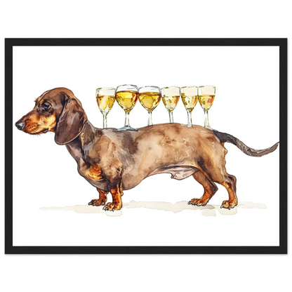 Wiener Dog Butler - Poster - Arthena