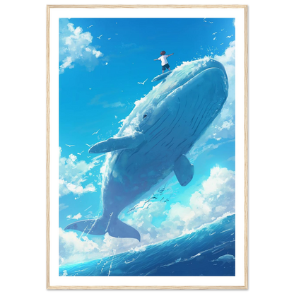Surfing Whale - Poster - Arthena