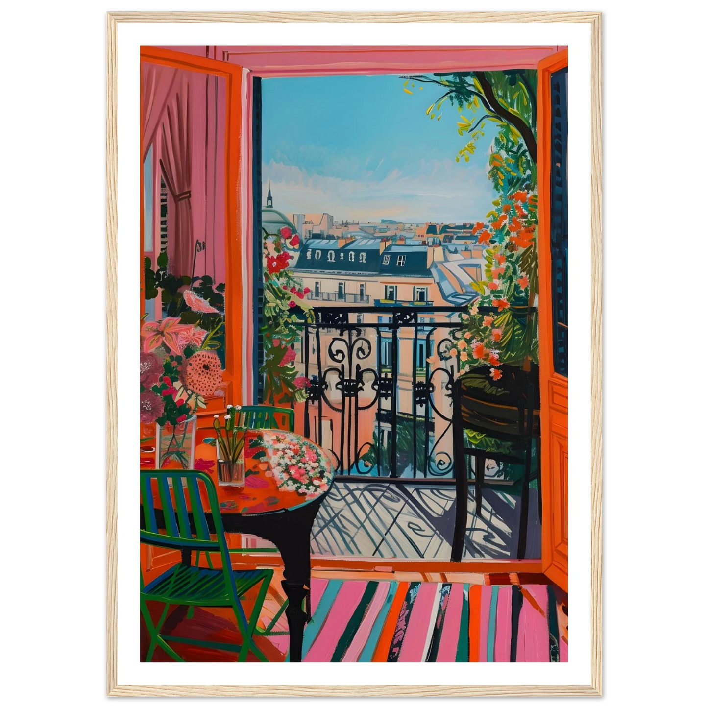 Parisian Balcony Bliss - Poster - Arthena