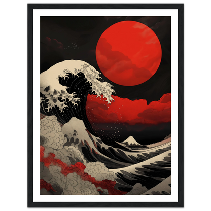 Red Sun over Turbulent Seas - Poster - Arthena