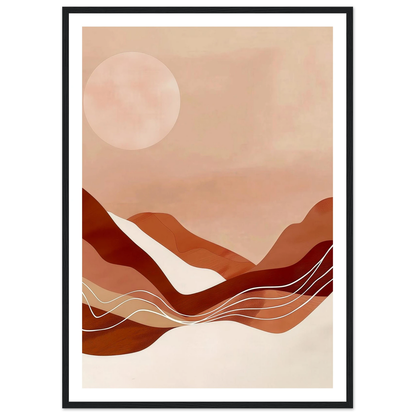 Amber Horizons Moonlit Simplicity - Poster - Arthena