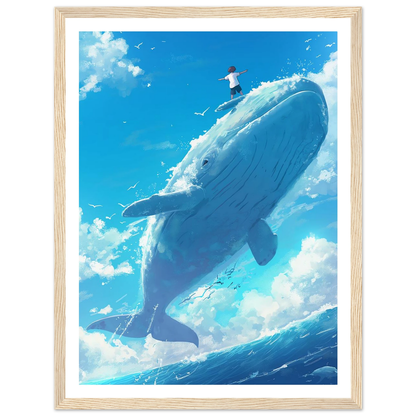 Surfing Whale - Poster - Arthena