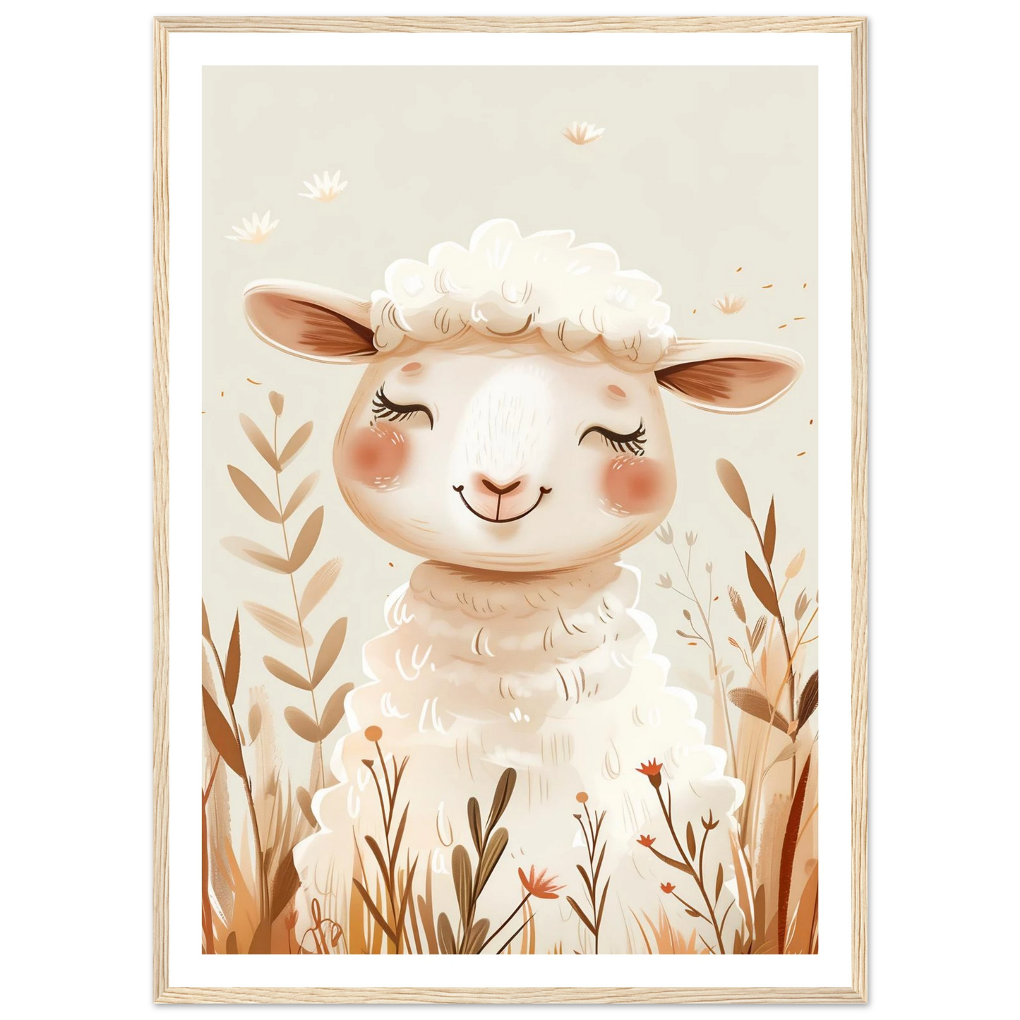 Cute Wooly Sheep - Poster - Arthena