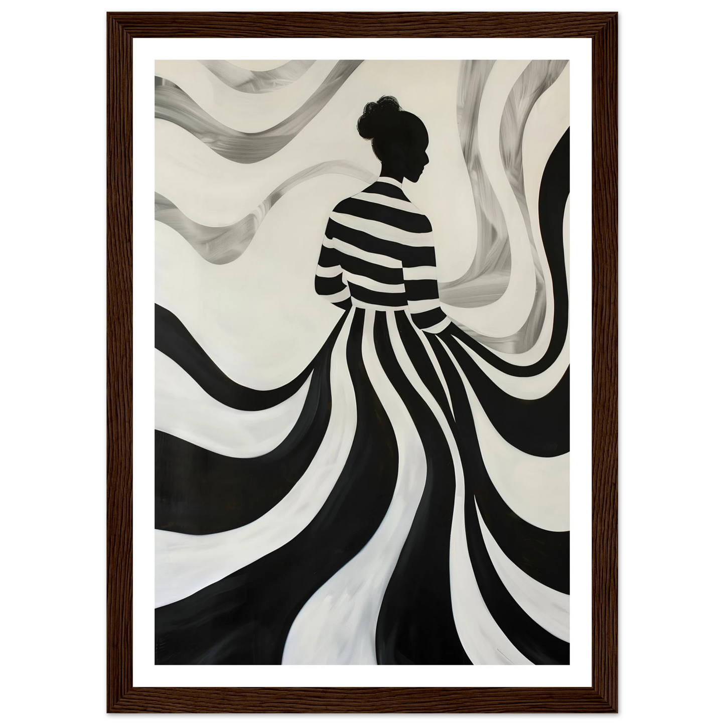 The Striped Silhouette - Poster - Arthena