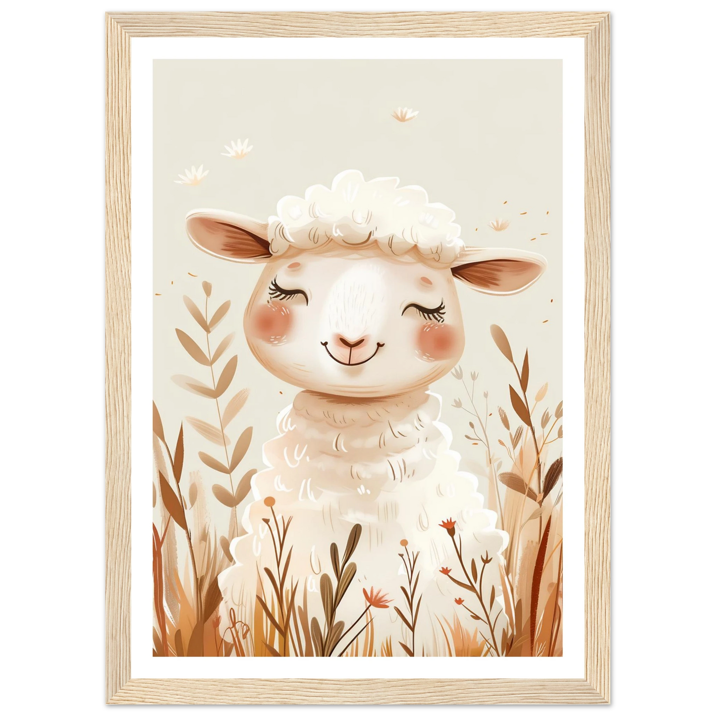 Cute Wooly Sheep - Poster - Arthena