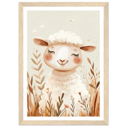Cute Wooly Sheep - Poster - Arthena