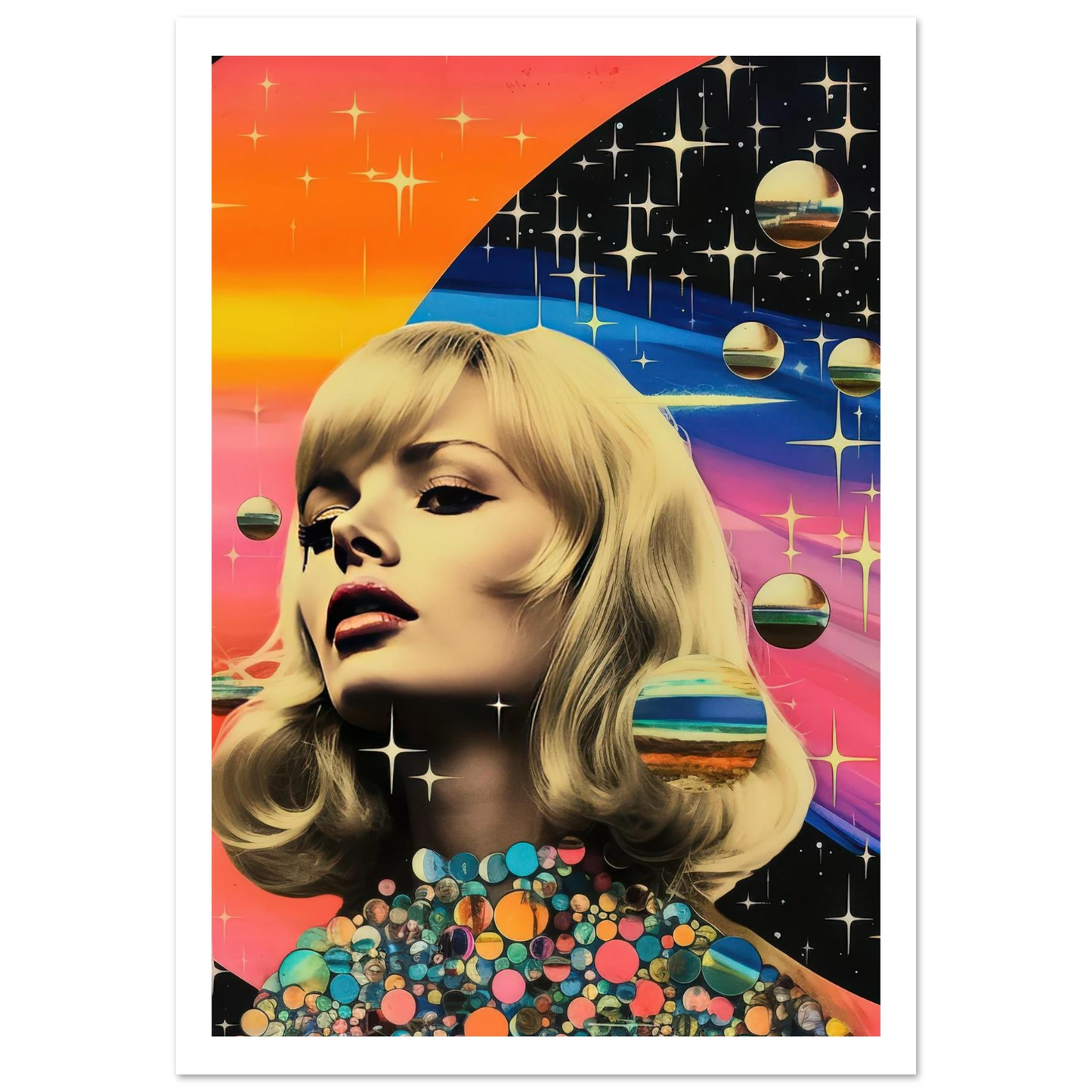 Retro Galaxy Queen - Poster - Arthena