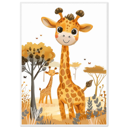 Friendly Giraffe - Poster - Arthena