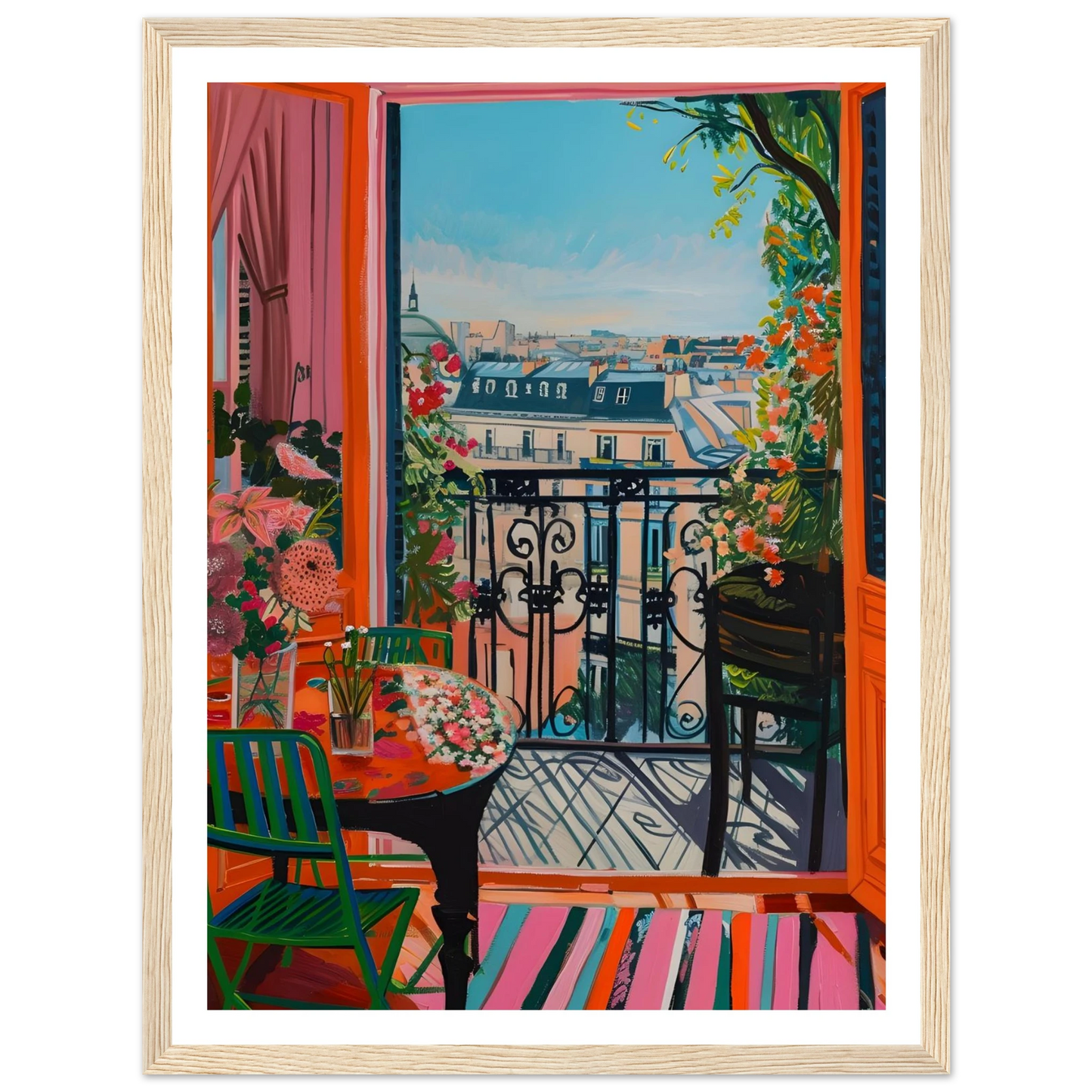 Parisian Balcony Bliss - Poster - Arthena