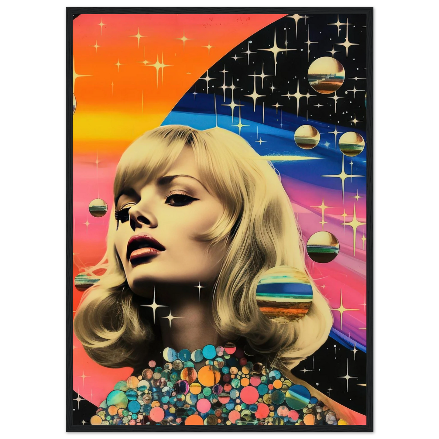 Retro Galaxy Queen - Poster - Arthena