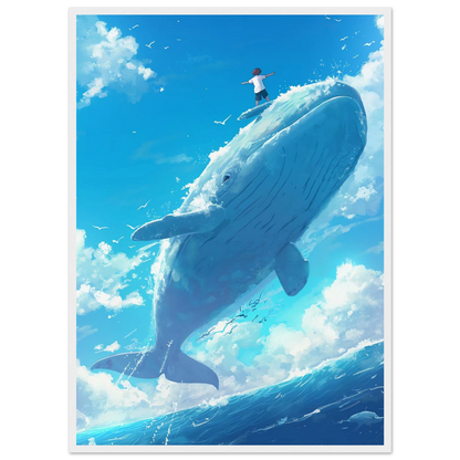 Surfing Whale - Poster - Arthena