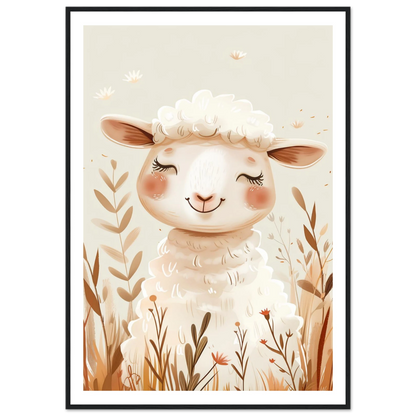 Cute Wooly Sheep - Poster - Arthena