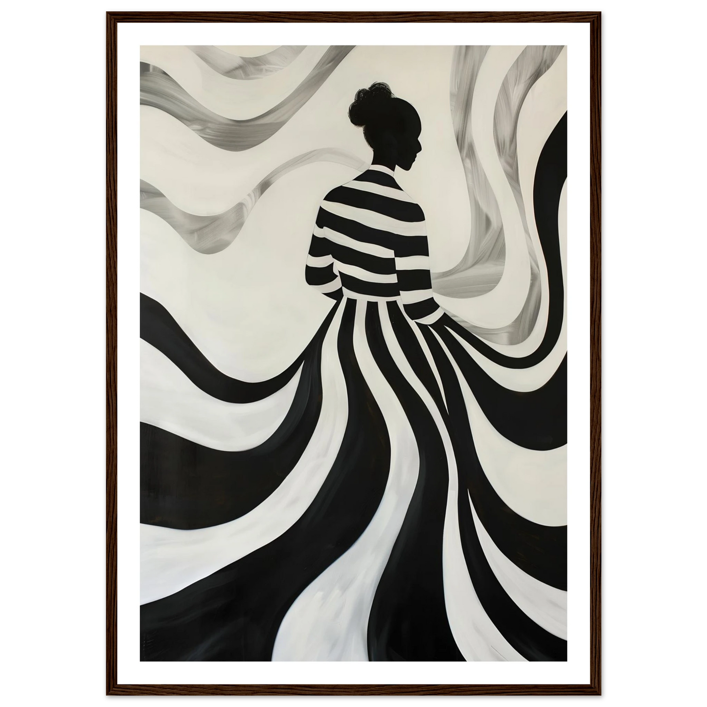 The Striped Silhouette - Poster - Arthena