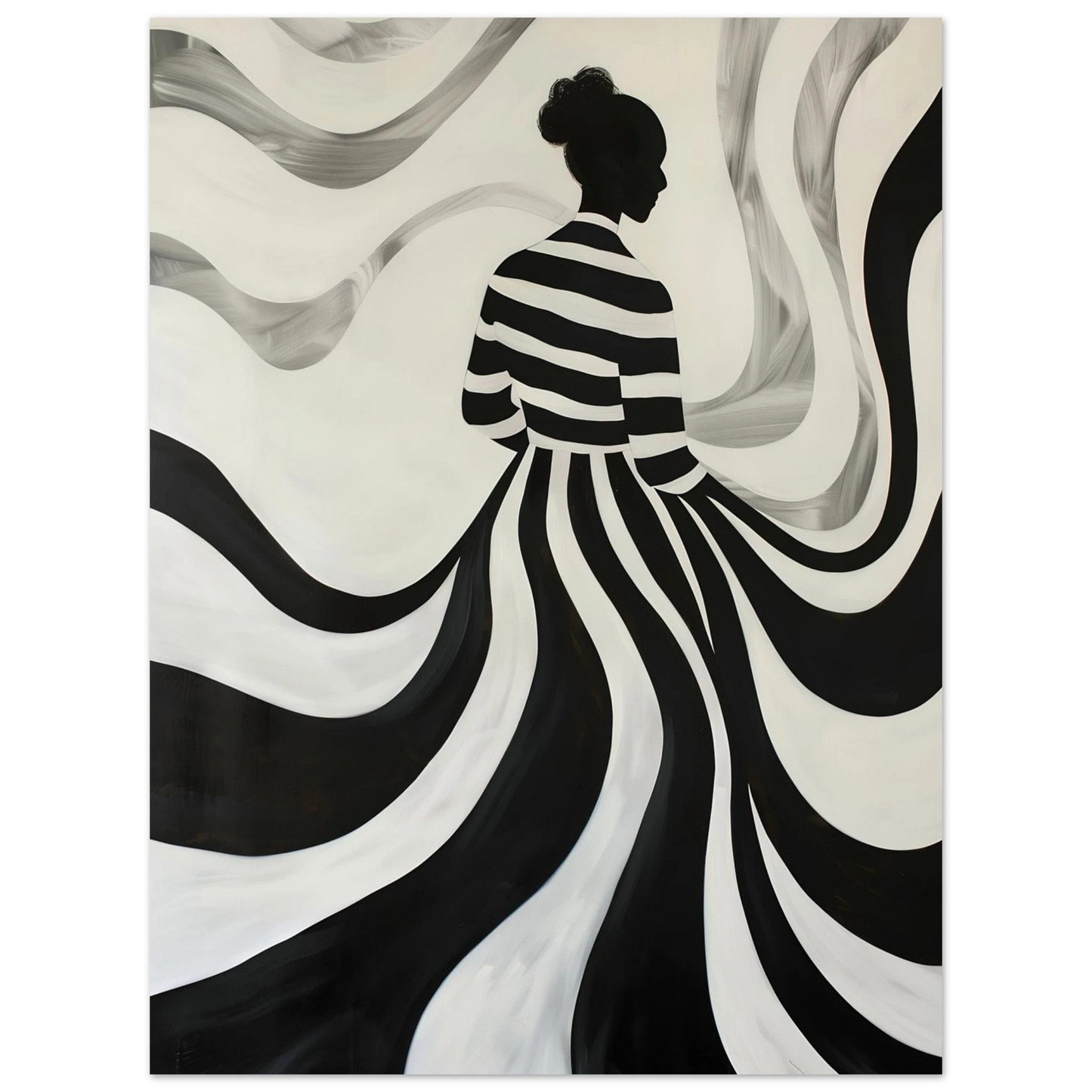 The Striped Silhouette - Poster - Arthena