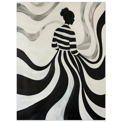 The Striped Silhouette - Poster - Arthena