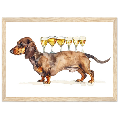 Wiener Dog Butler - Poster - Arthena