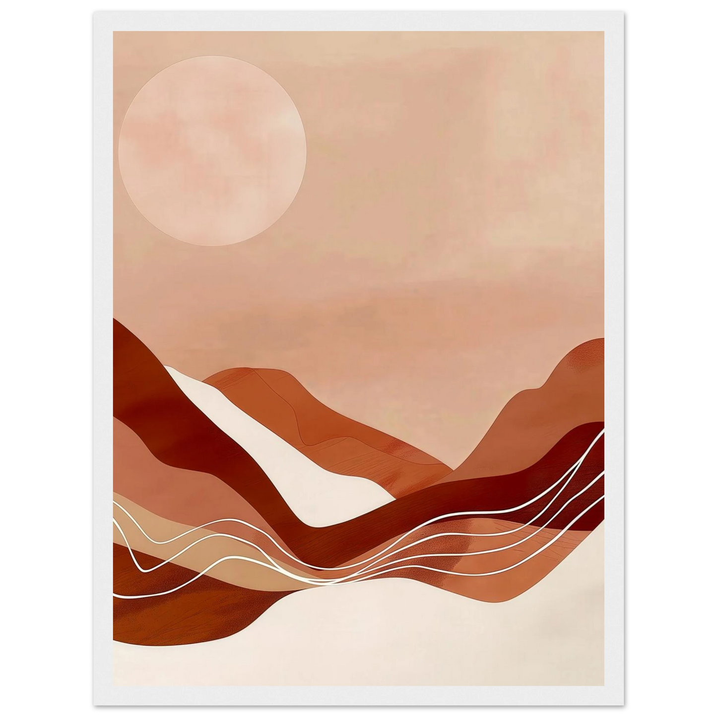 Amber Horizons Moonlit Simplicity - Poster - Arthena