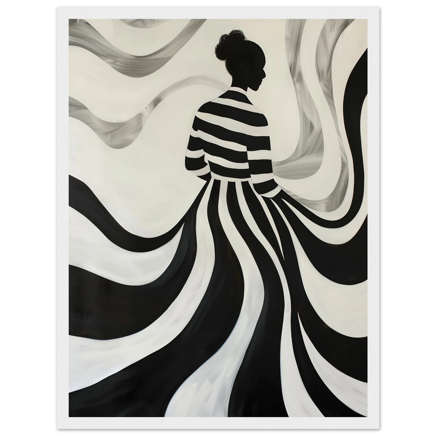 The Striped Silhouette - Poster - Arthena