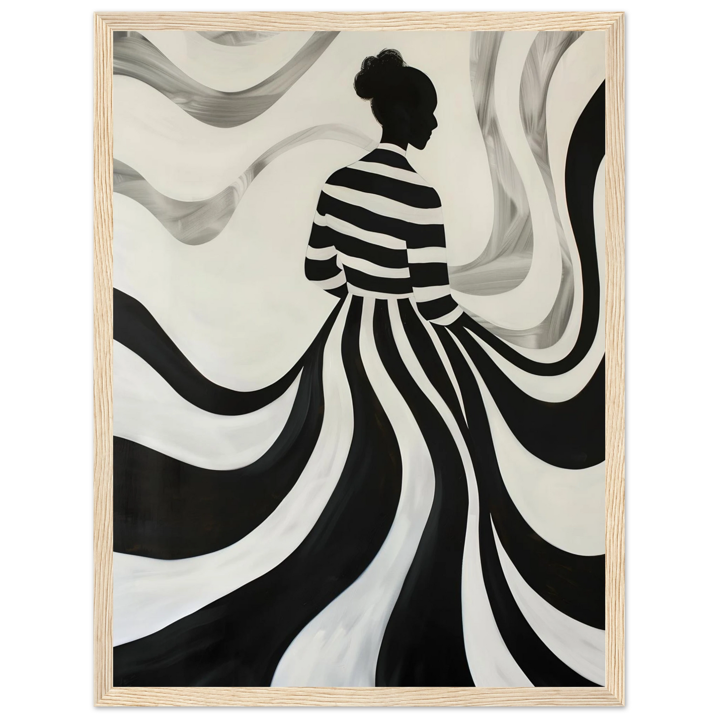 The Striped Silhouette - Poster - Arthena