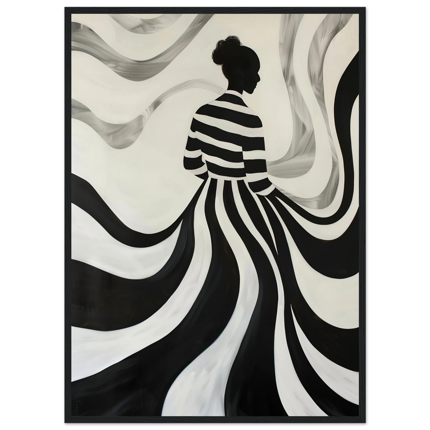 The Striped Silhouette - Poster - Arthena