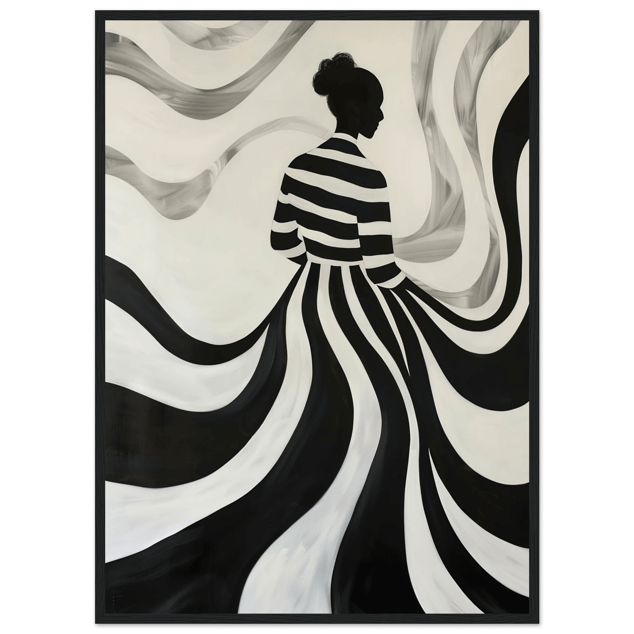 The Striped Silhouette - Poster - Arthena