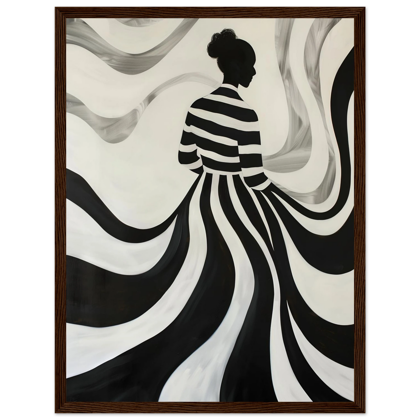 The Striped Silhouette - Poster - Arthena