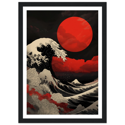 Red Sun over Turbulent Seas - Poster - Arthena