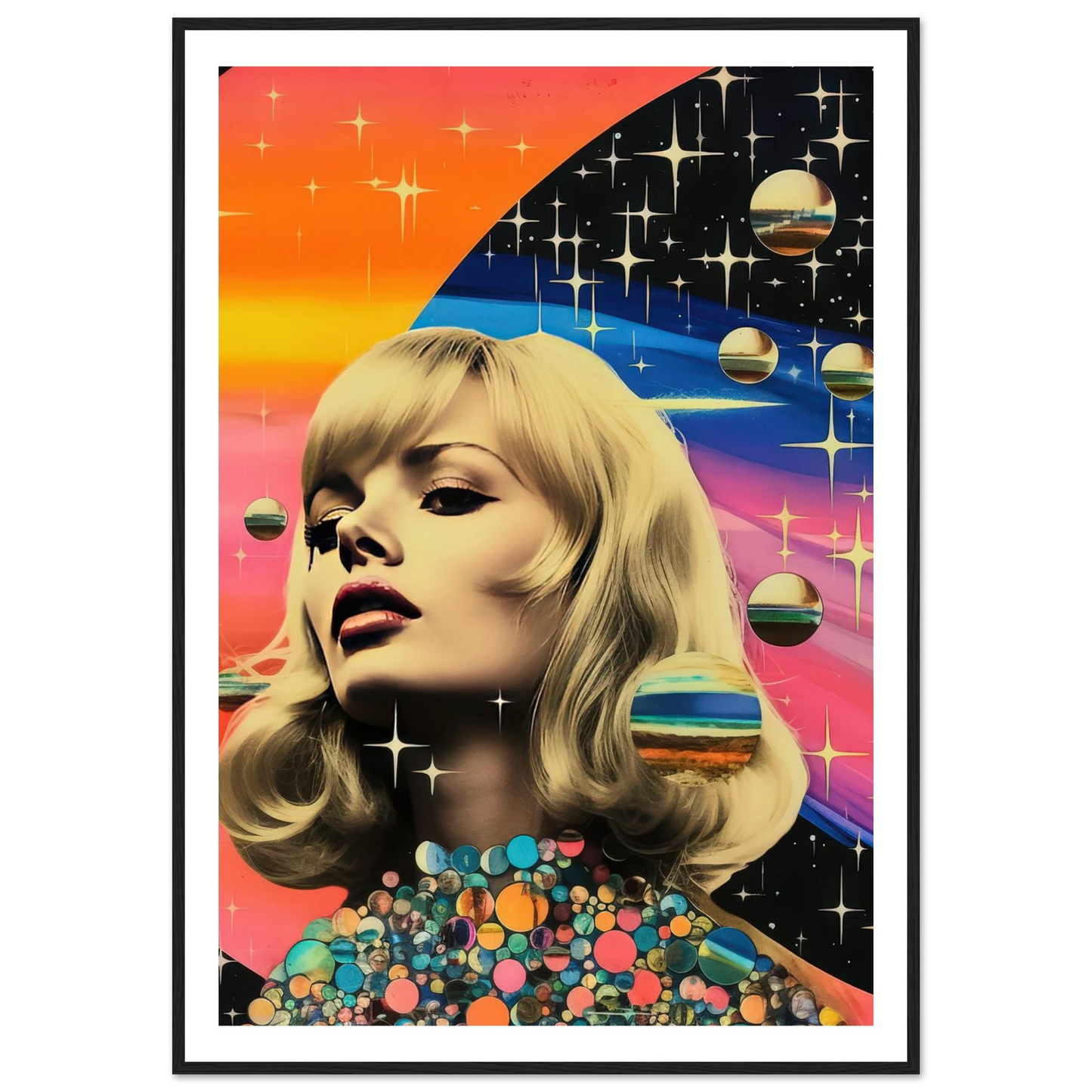 Retro Galaxy Queen - Poster - Arthena