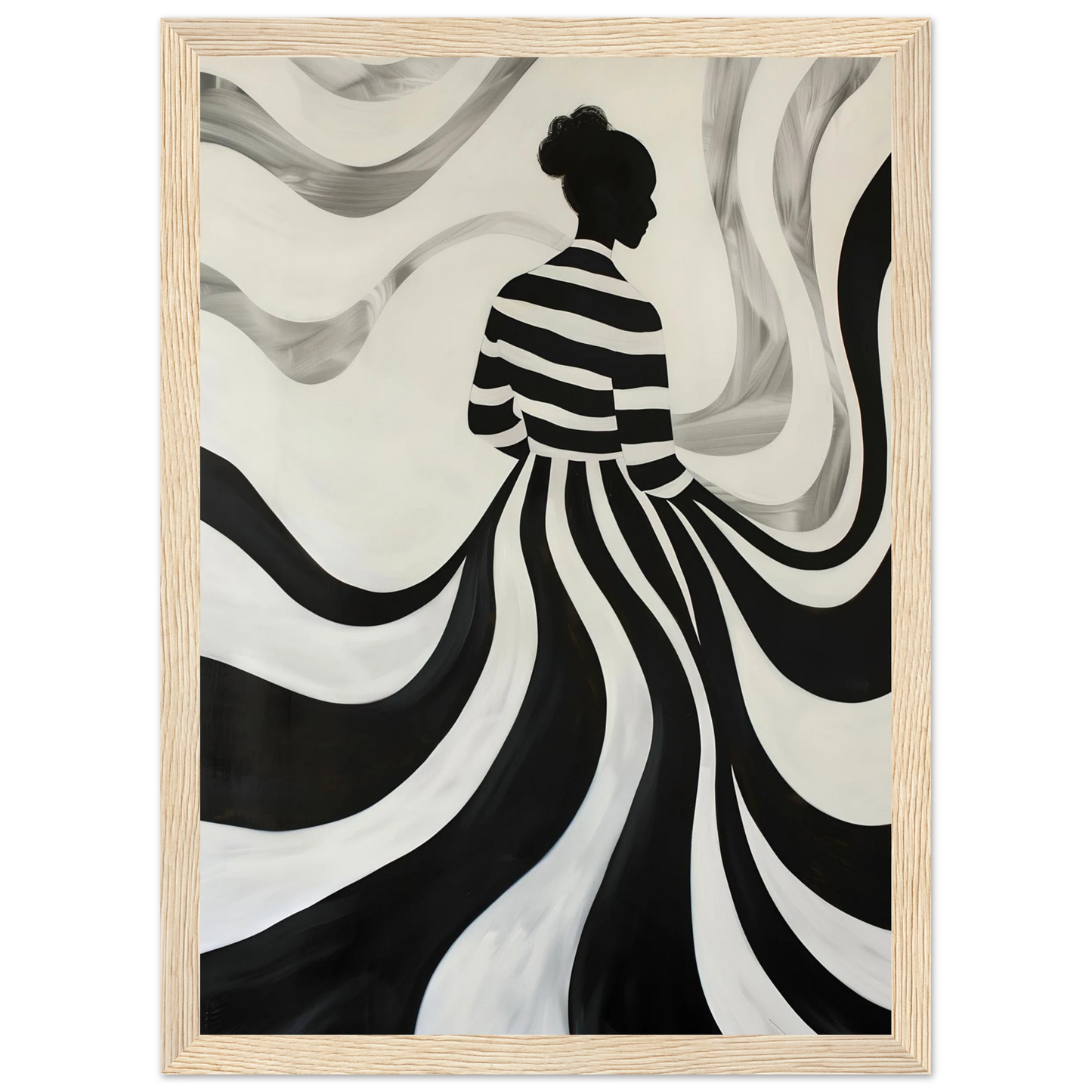 The Striped Silhouette - Poster - Arthena
