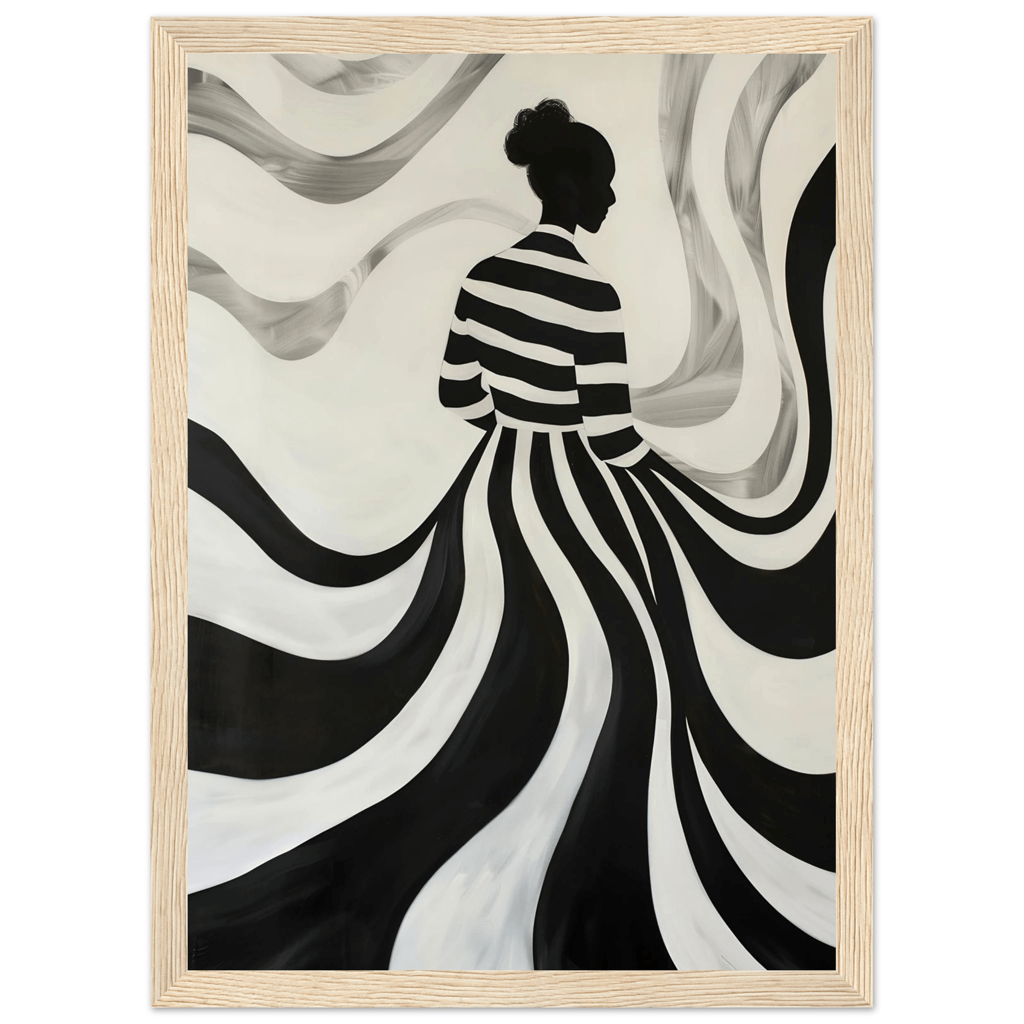 The Striped Silhouette - Poster - Arthena