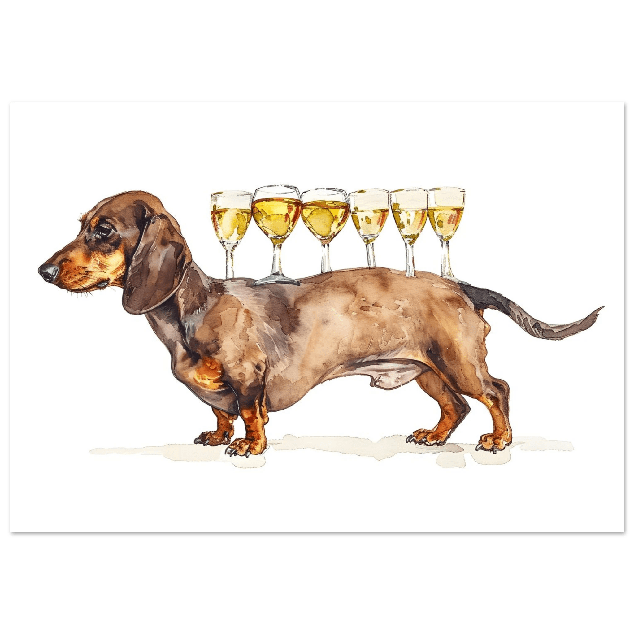 Wiener Dog Butler - Poster - Arthena