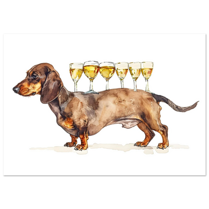 Wiener Dog Butler - Poster - Arthena