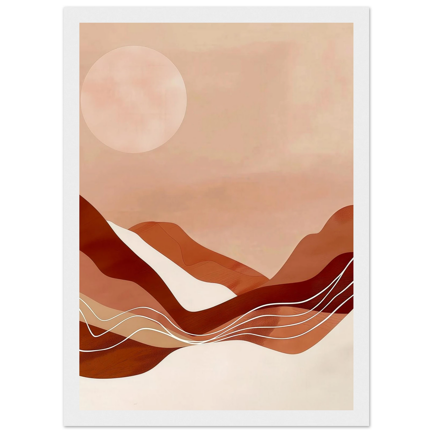Amber Horizons Moonlit Simplicity - Poster - Arthena