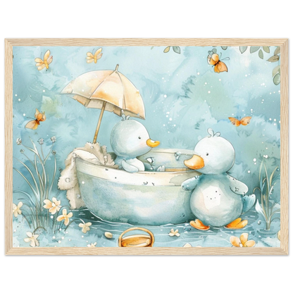 Bathing Ducks - poster - Arthena