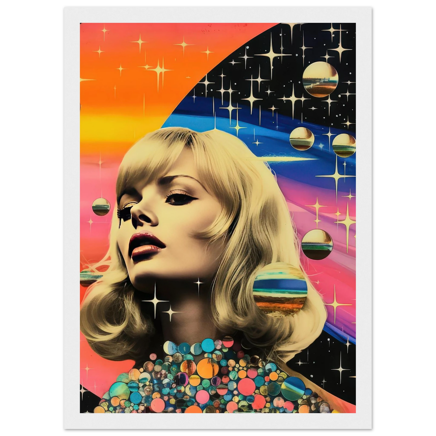 Retro Galaxy Queen - Poster - Arthena