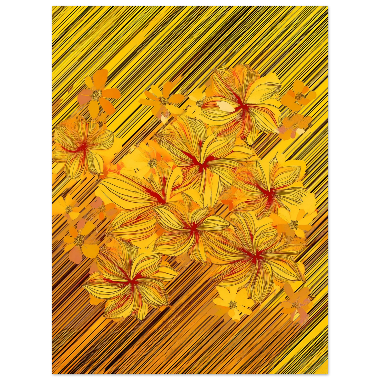 Golden Blossoms - Poster - Arthena