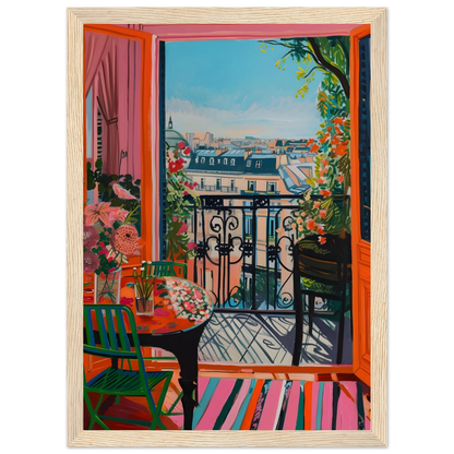 Parisian Balcony Bliss - Poster - Arthena